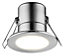 Luceco Eco Matt Silver Stainless steel effect Fixed LED Fire-rated Cool white Downlight 5W IP65, Pack of 6