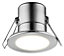 Luceco Eco Matt Silver Stainless steel effect Fixed LED Fire-rated Warm white Downlight 5W IP65, Pack of 6