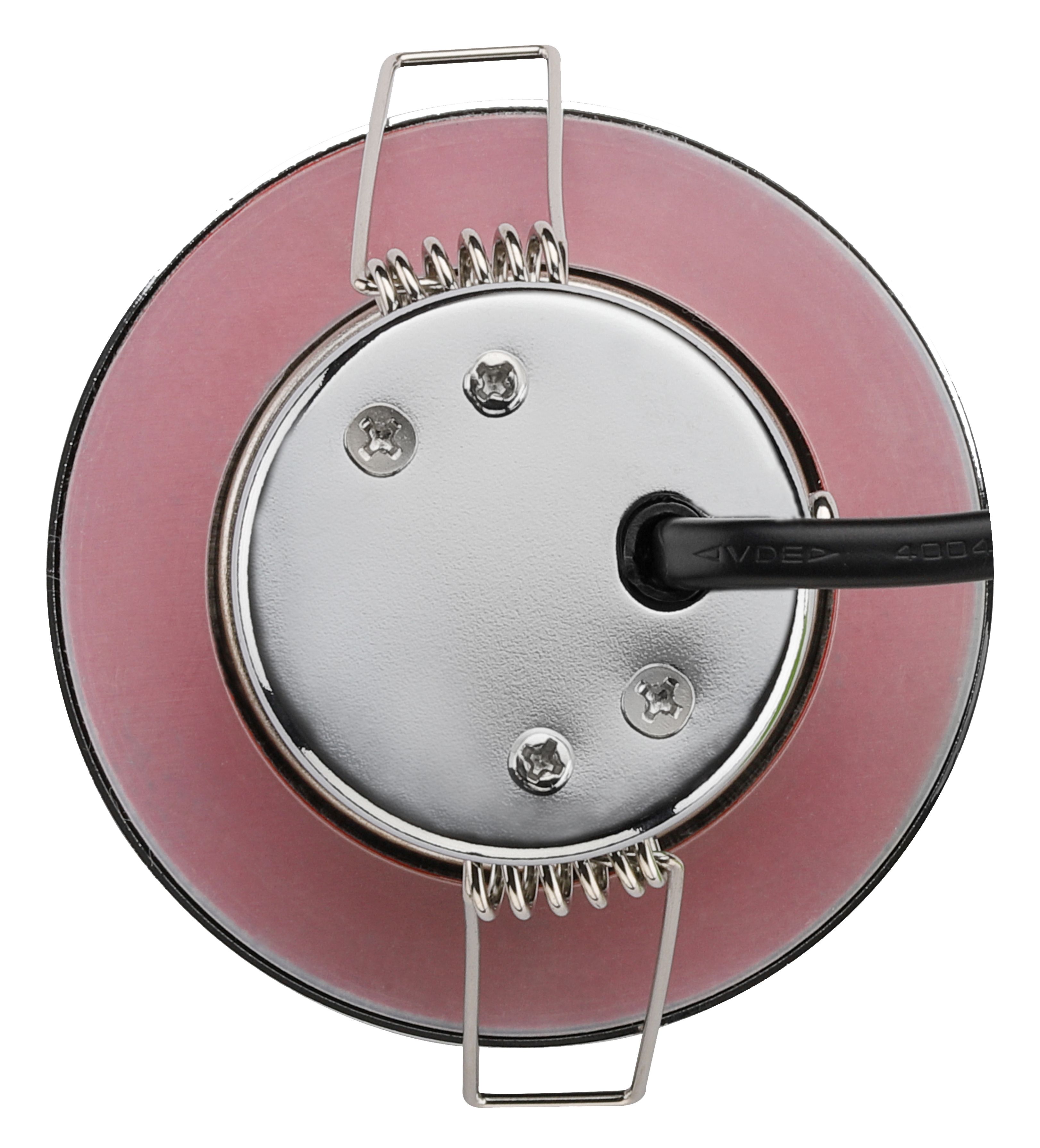 Luceco Eco Silver Chrome effect Fixed LED Fire-rated Cool white Downlight 5W IP65, Pack of 6