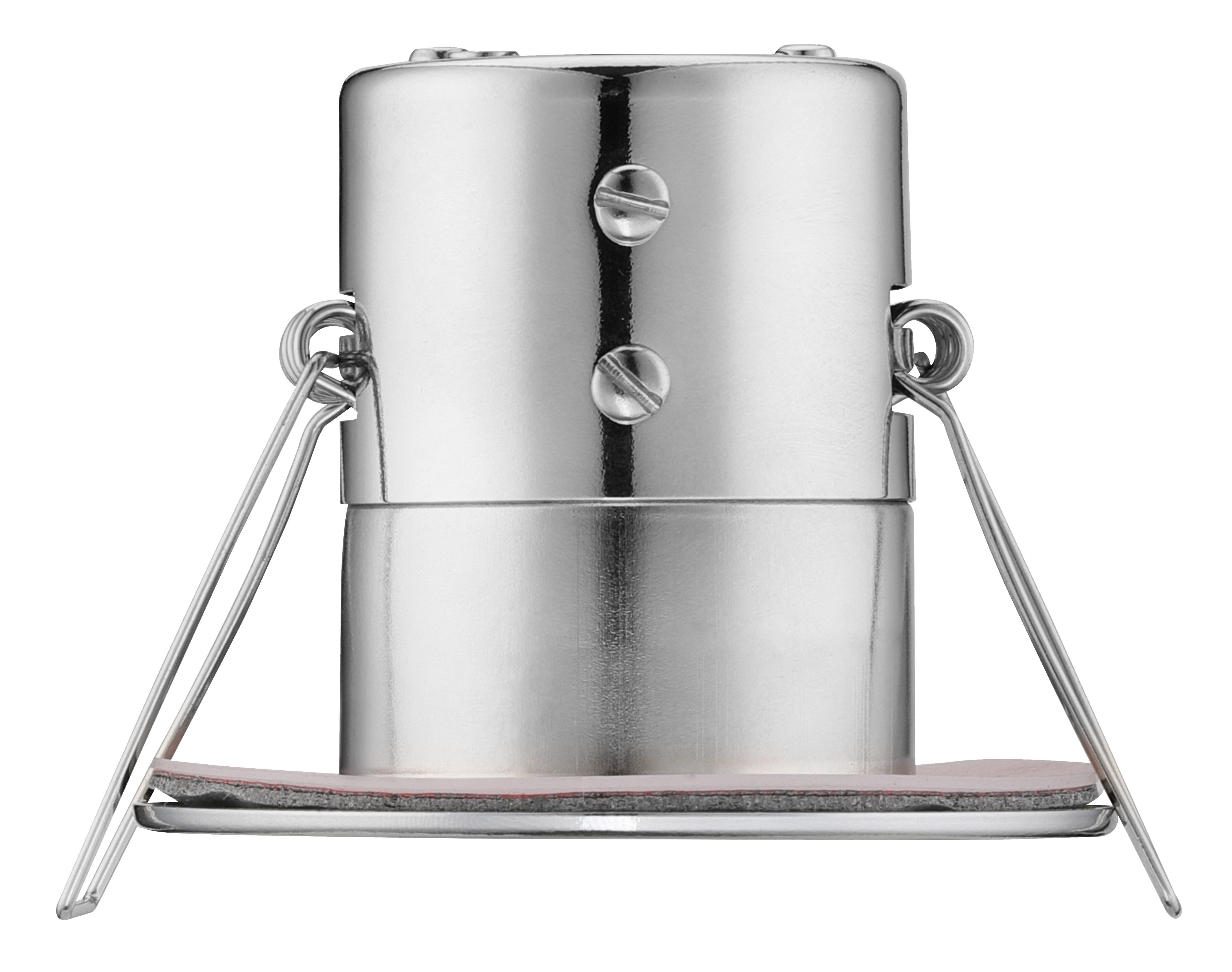 Luceco Eco Silver Chrome effect Fixed LED Fire-rated Cool white Downlight 5W IP65, Pack of 6