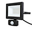 Luceco EFLD20B40P-05 Black Mains-powered Cool white Outdoor LED PIR Floodlight 1600lm