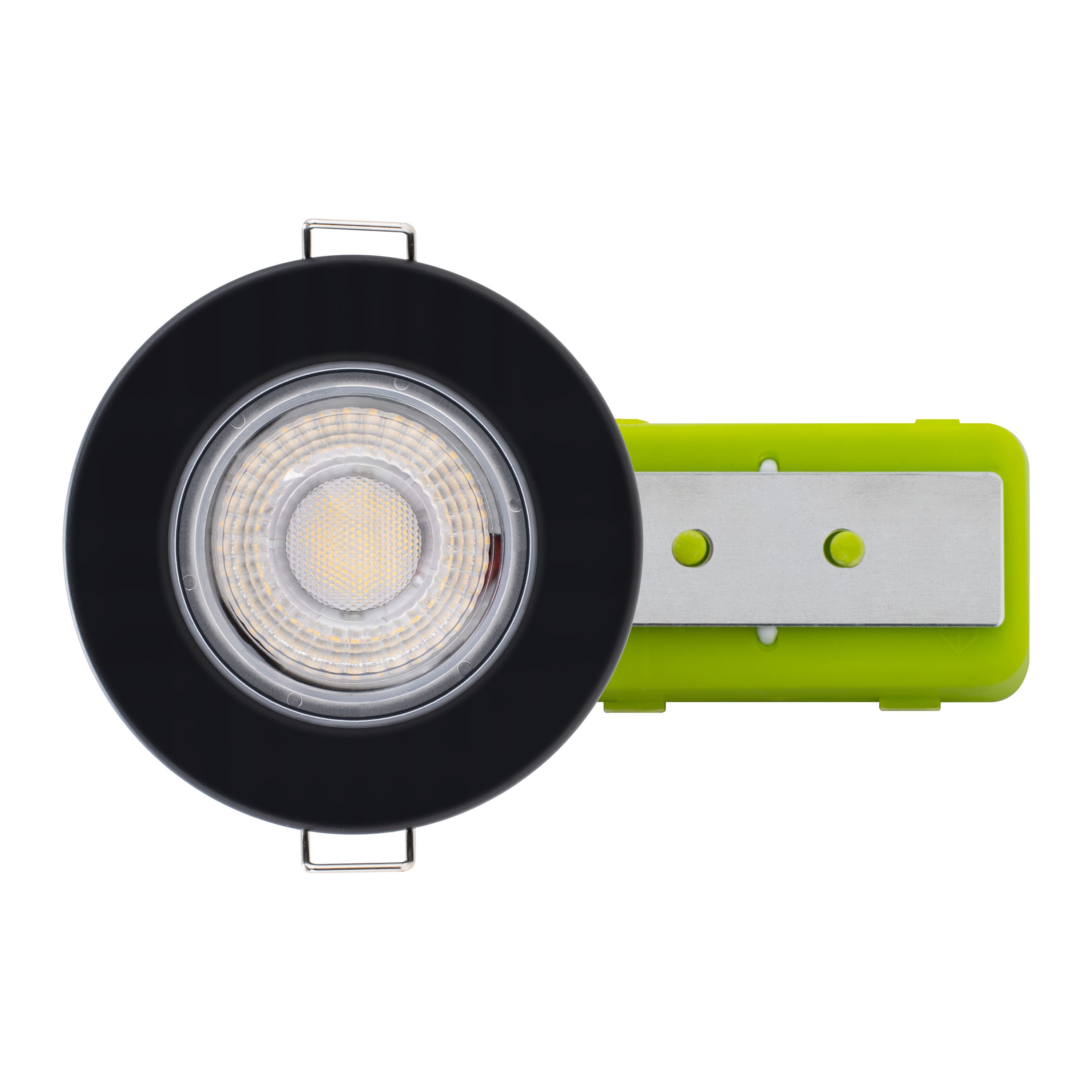 Luceco F-ECO Matt Black Fixed LED Fire-rated Cool white Downlight 60W IP65