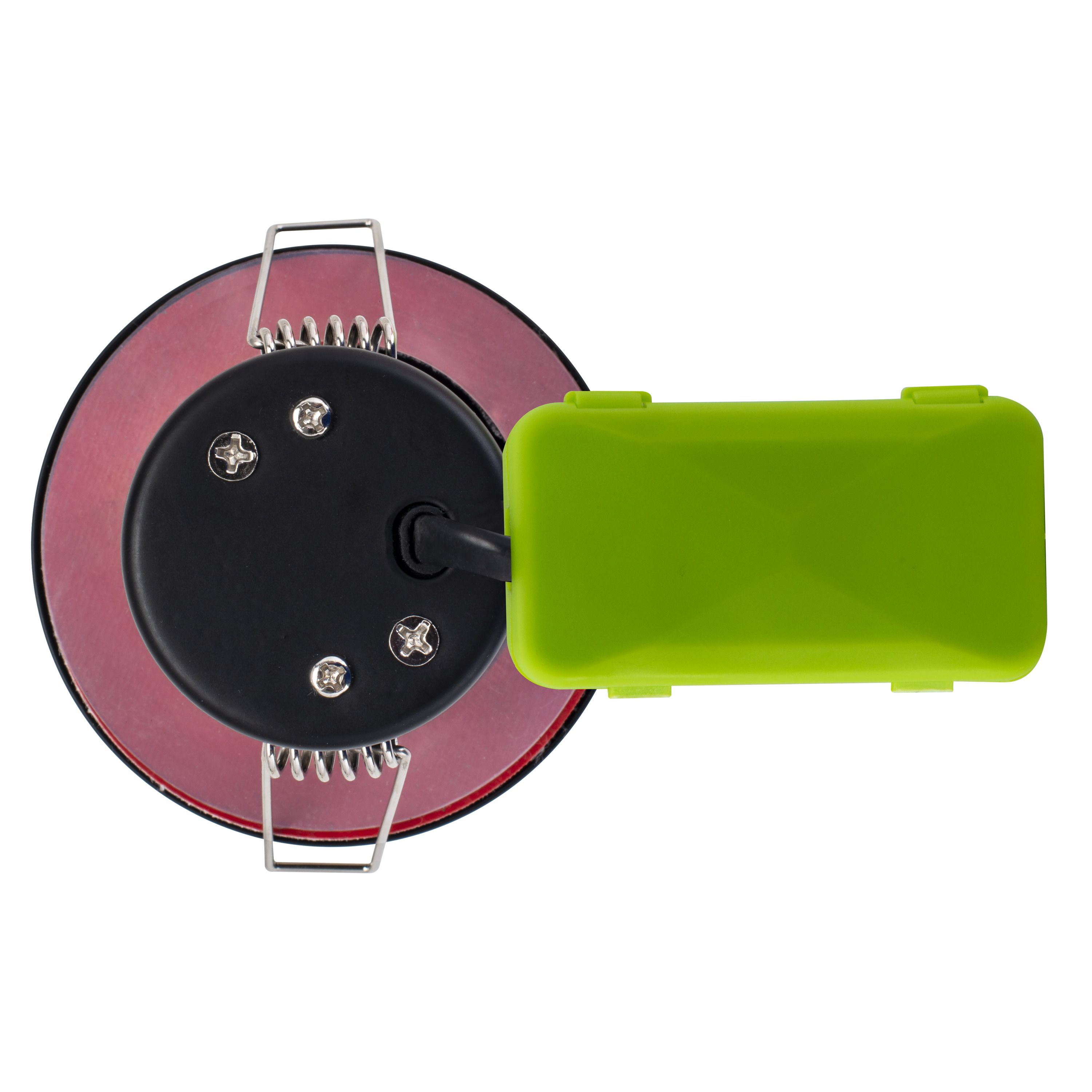 Luceco F-ECO Matt Black Fixed LED Fire-rated Warm white Downlight 60W IP65