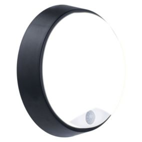 Luceco Fixed Black & White LED Outdoor Bulkhead wall light