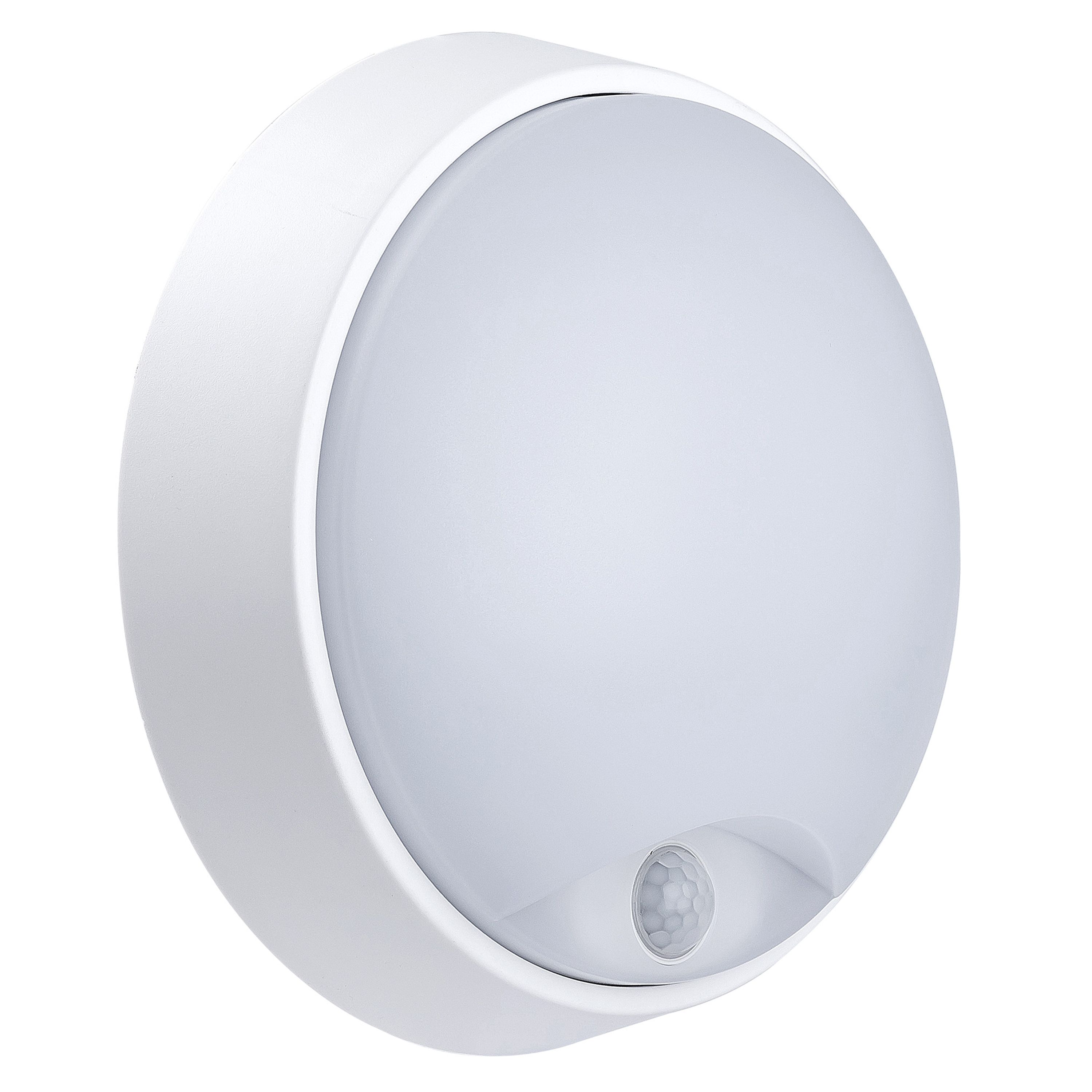 Luceco Fixed Black & White LED Outdoor Bulkhead wall light