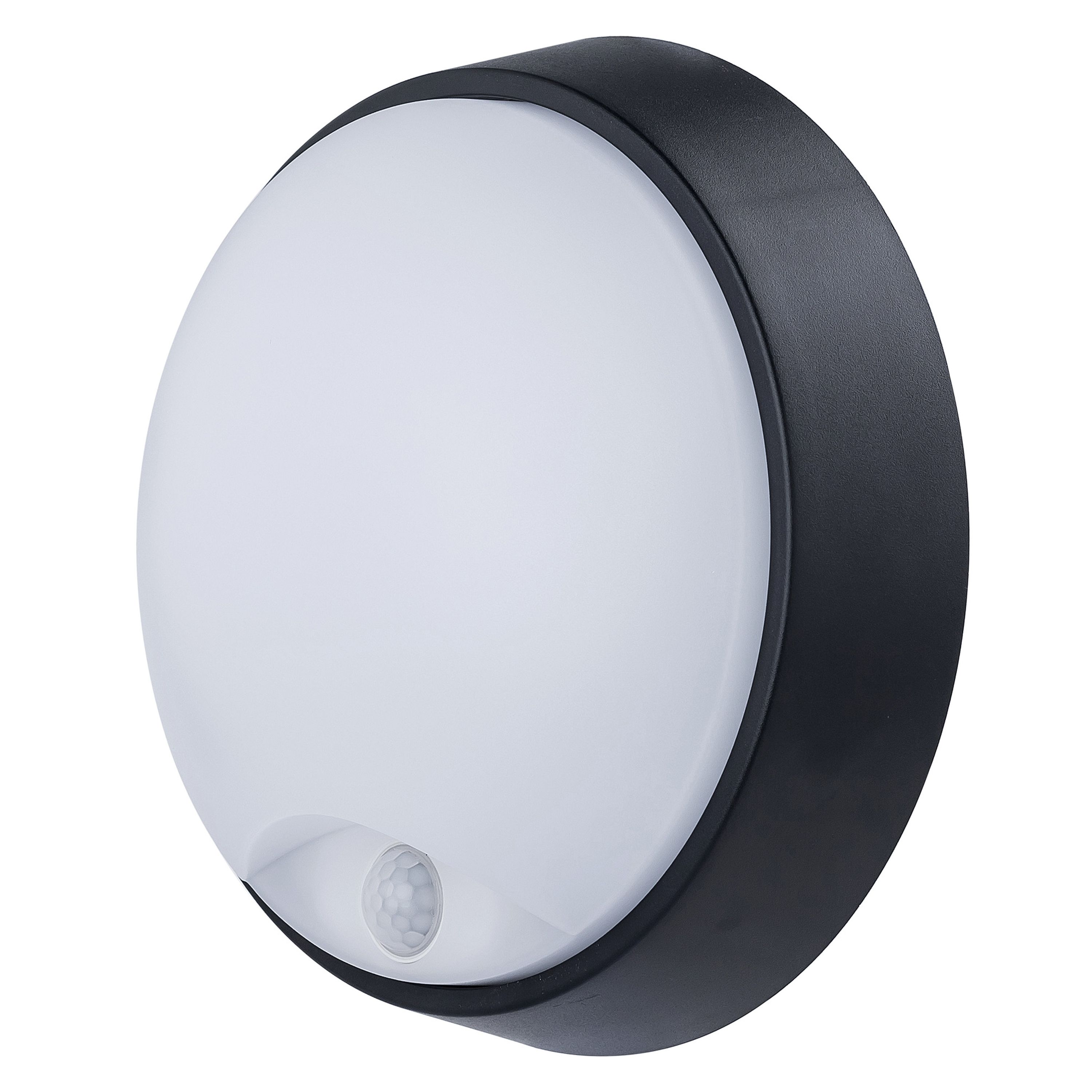 Luceco Fixed Black & White LED Outdoor Bulkhead wall light
