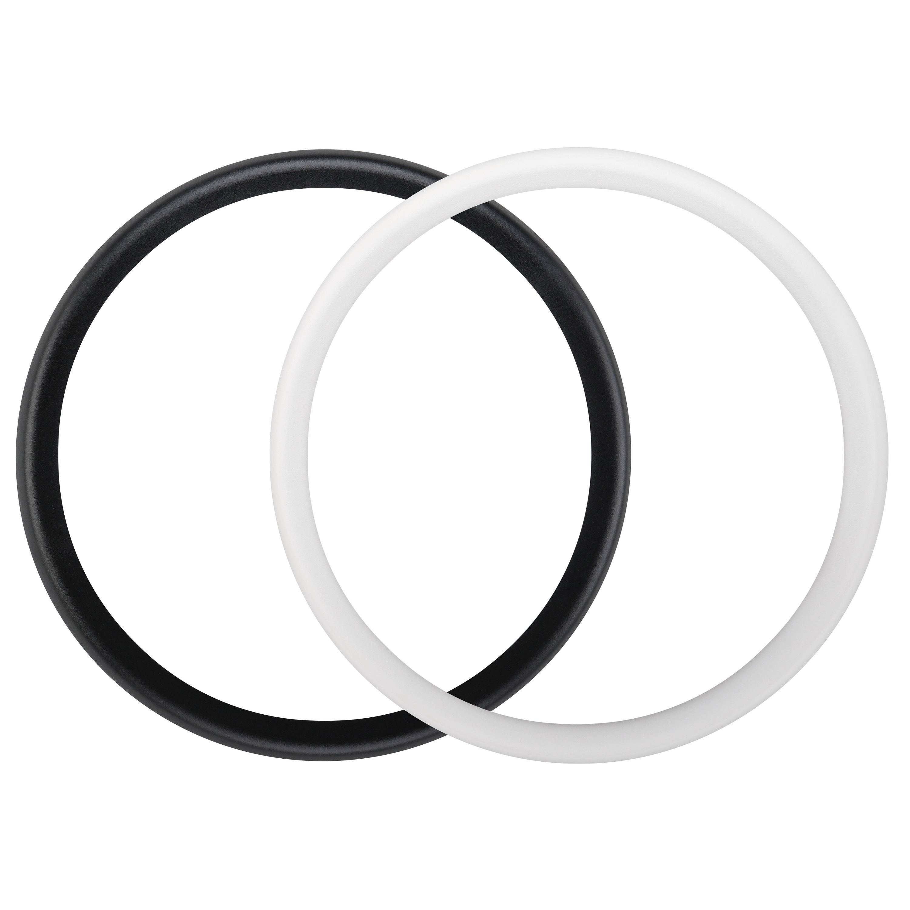 Luceco Fixed Black & White Mains-powered Outdoor Bulkhead wall light 450lm (Dia)16cm