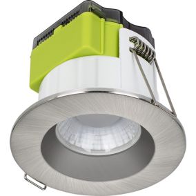 Luceco FType Mk2 Matt Black Fixed LED Fire-rated Cool & warm Downlight 60W IP65, Pack of 6