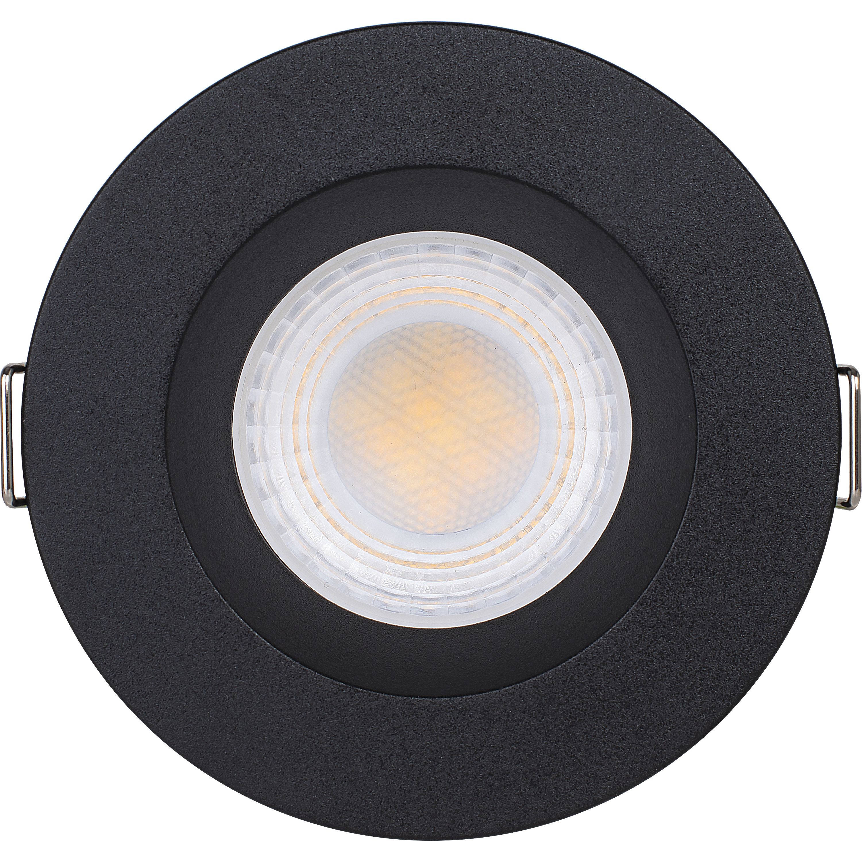 Luceco FType Mk2 Matt Black Fixed LED Fire-rated Cool & warm Downlight 60W IP65, Pack of 6