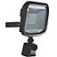 Luceco Guardian slim LFSP10W1B50-SF Black Cool white LED Floodlight 600lm