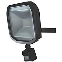 Luceco Guardian slim LFSP30W1B50-SF Black Cool white LED Floodlight 1800lm