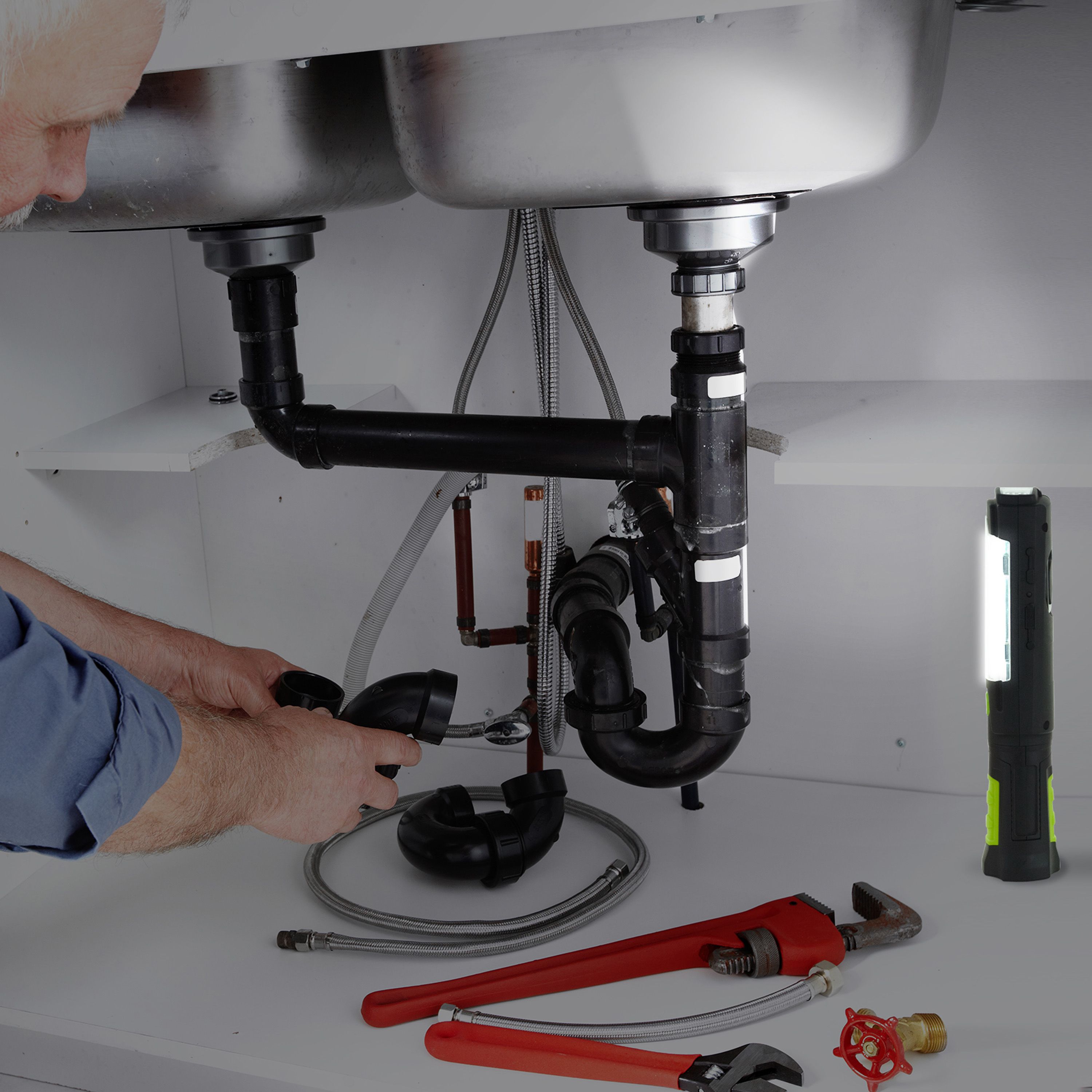 Luceco Swivel Black & green LED Inspection light 5V 300lm