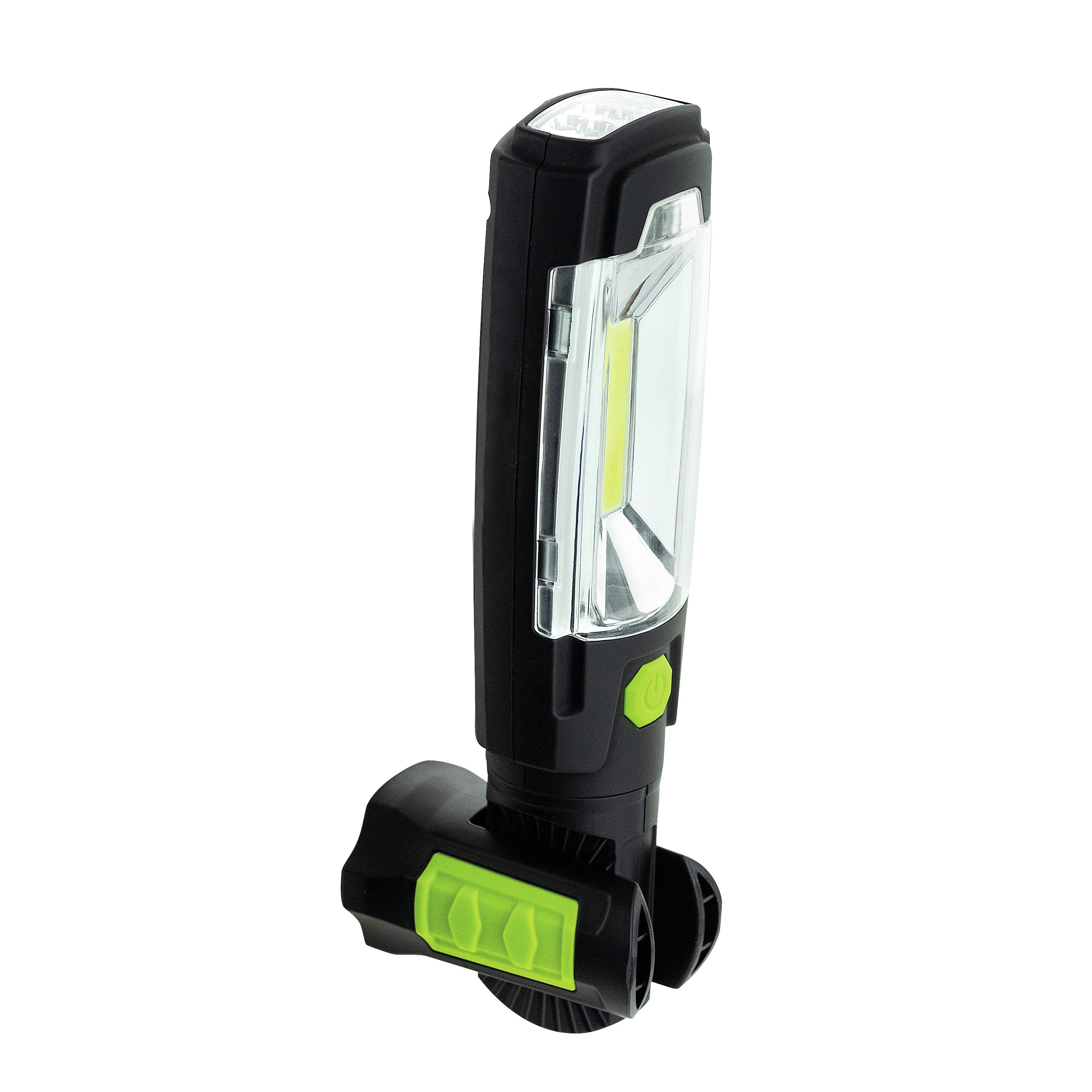 Luceco Swivel Black & green LED Inspection light 5V 300lm