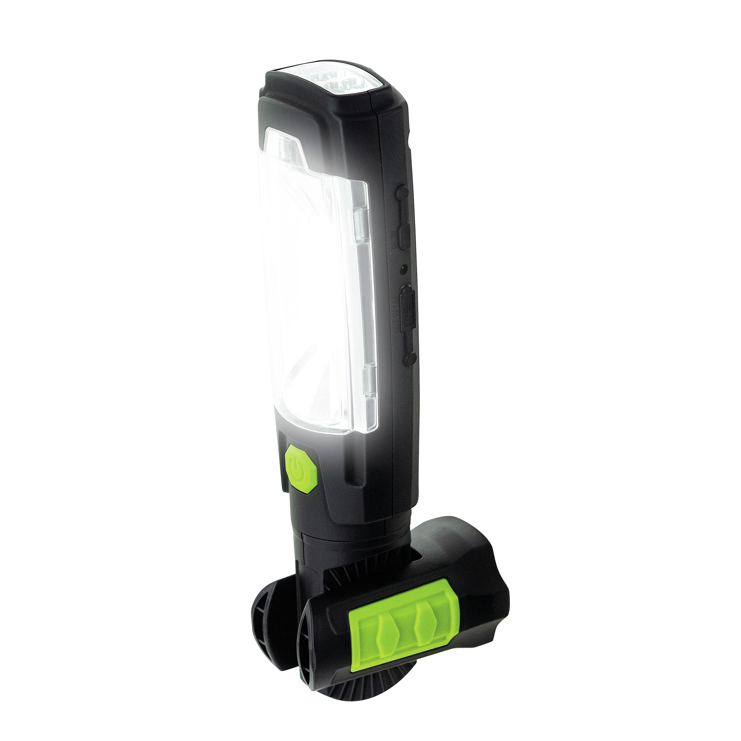 Luceco Swivel Black & green LED Inspection light 5V 300lm