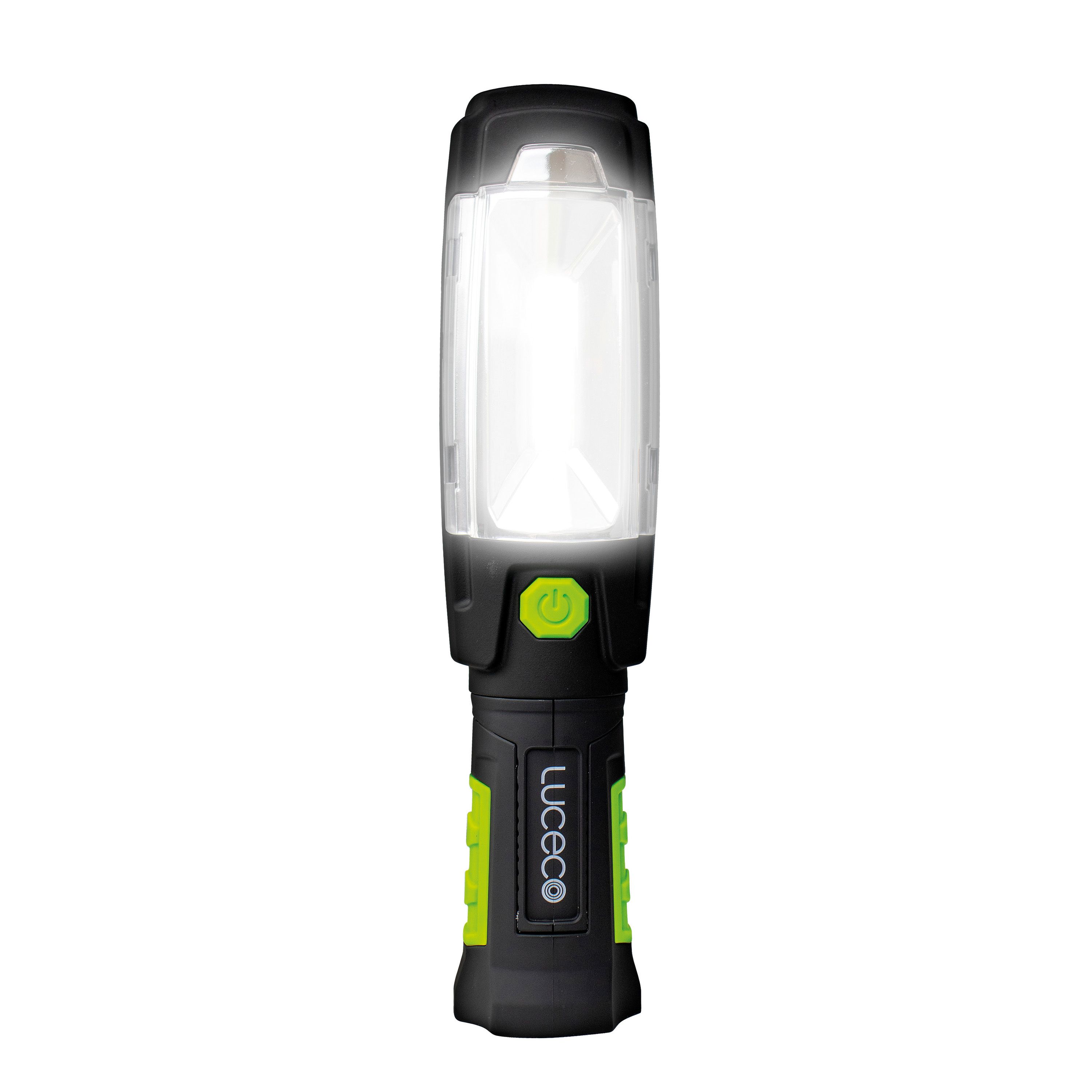 Luceco Swivel Black & green LED Inspection light 5V 300lm