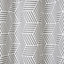 Luena Grey & white Geometric Unlined Eyelet Curtain (W)117cm (L)137cm, Single