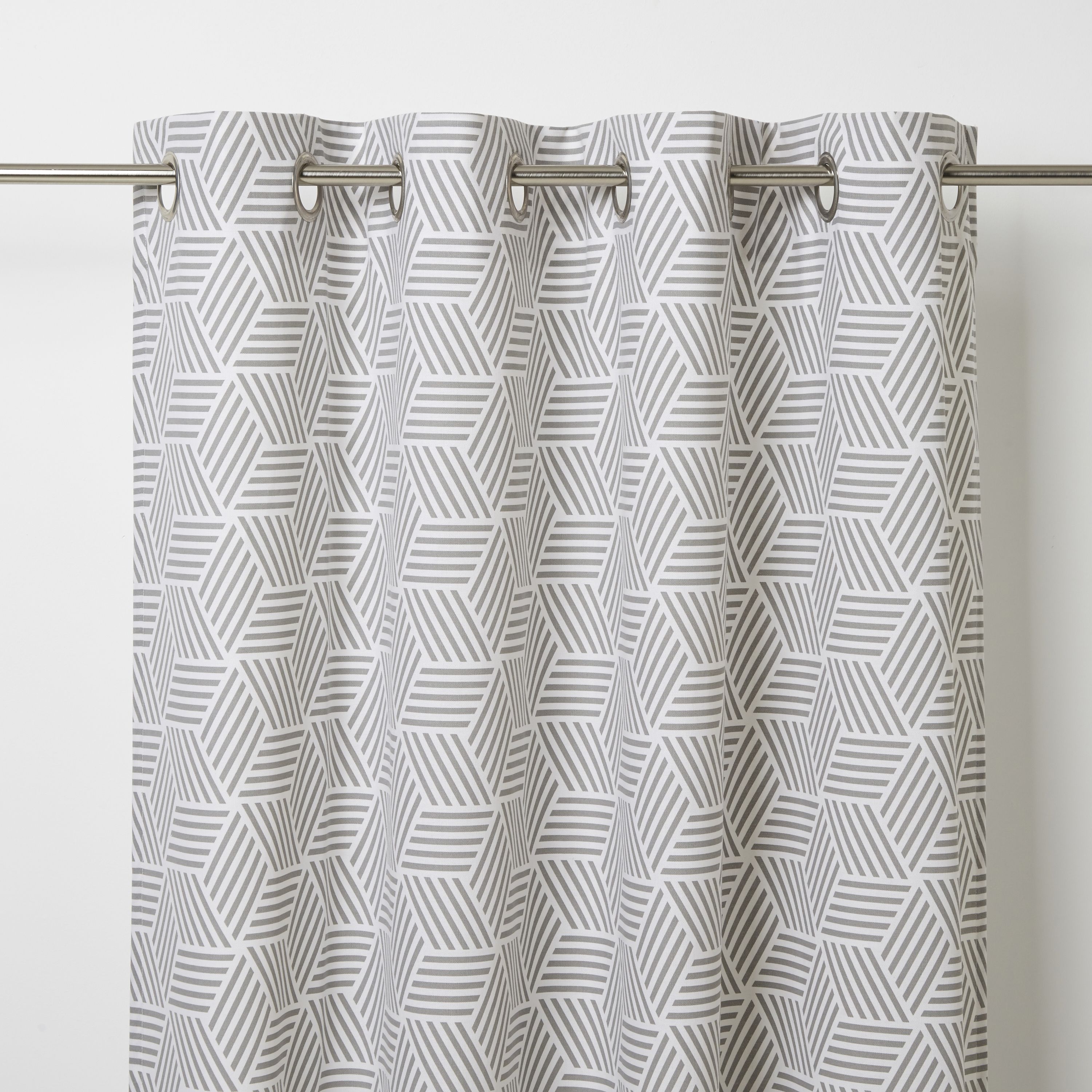 Grey deals geometric curtains