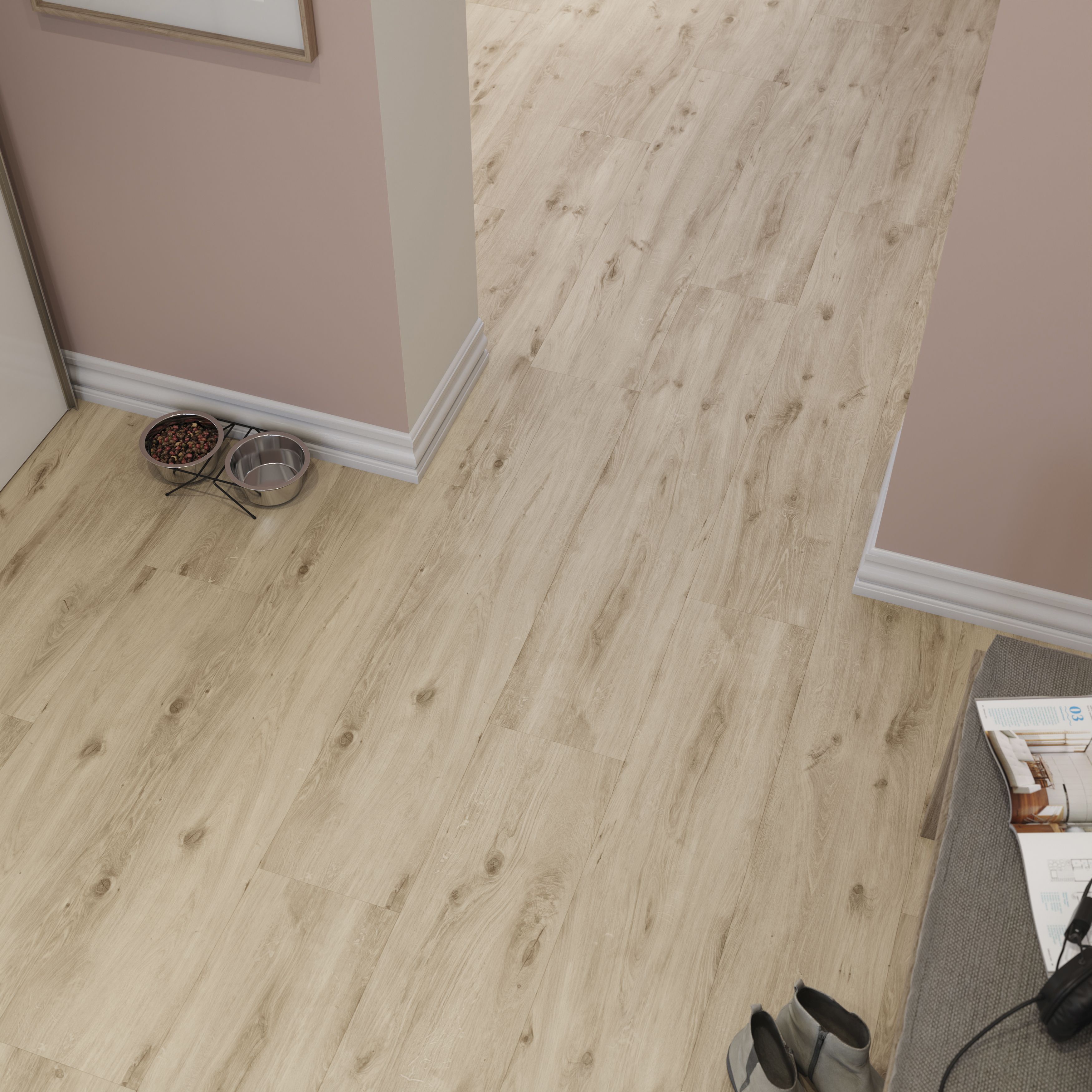 Lulea Natural Wood effect Laminate Flooring Sample