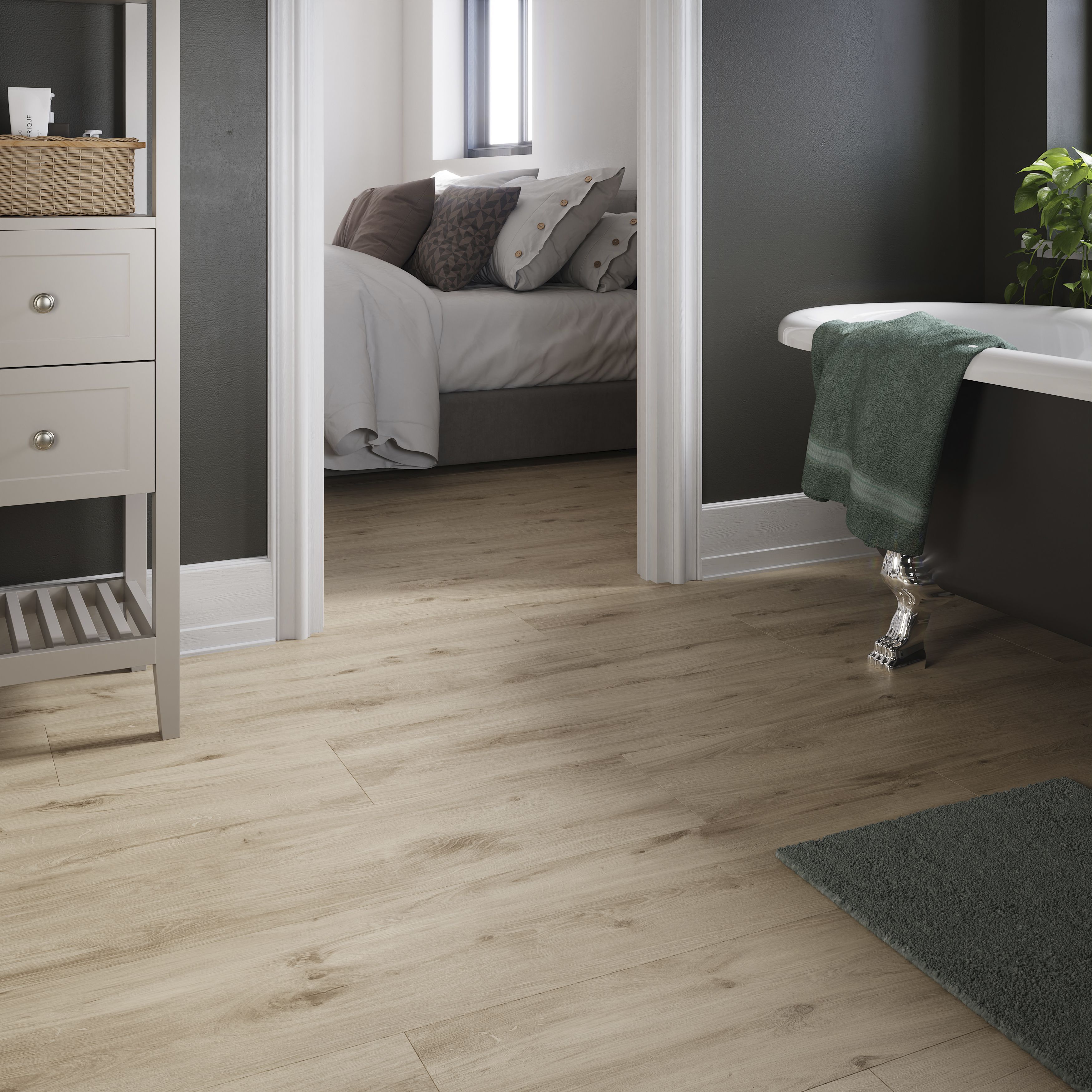 Lulea Natural Wood effect Laminate Flooring Sample