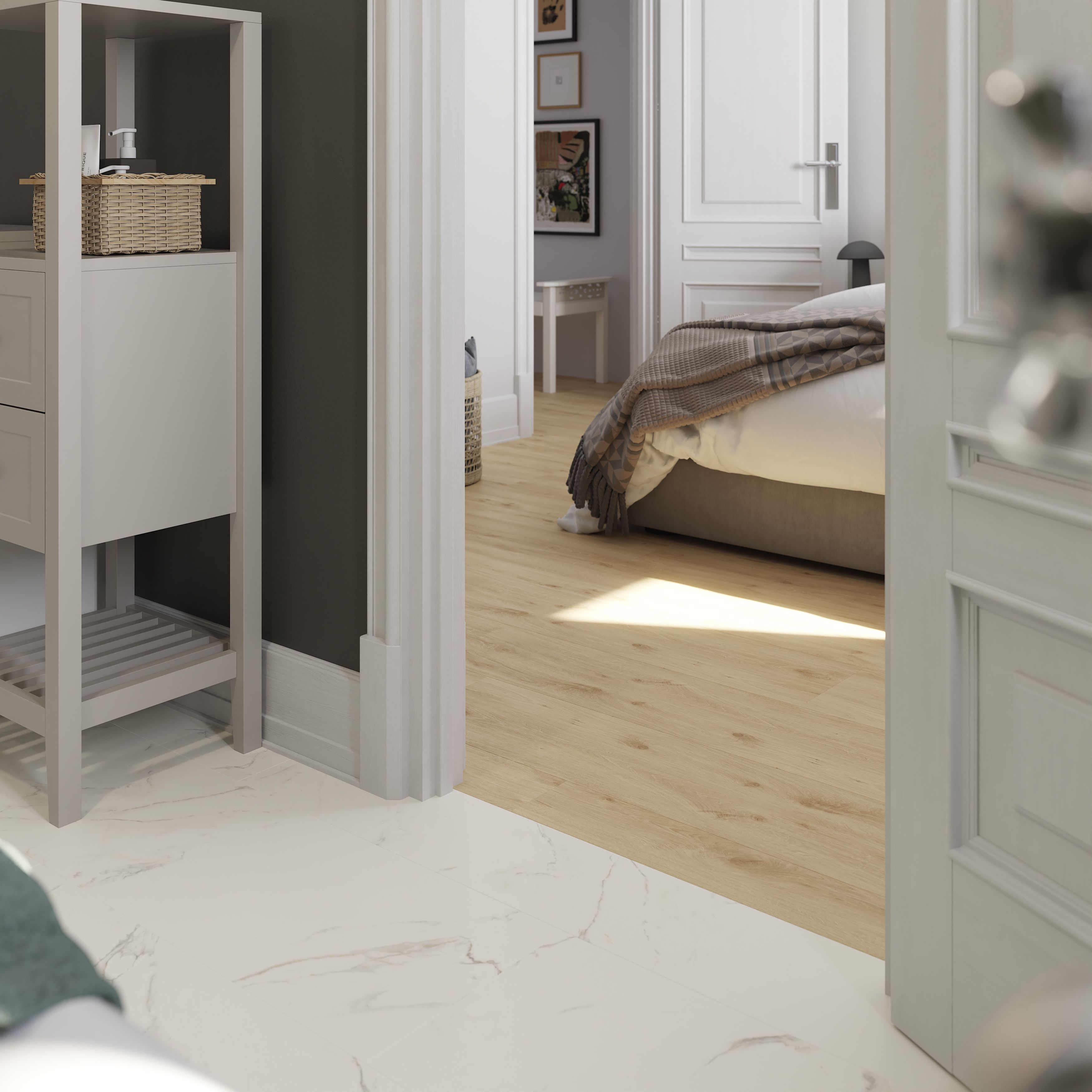 Lulea Natural Wood effect Laminate Flooring Sample