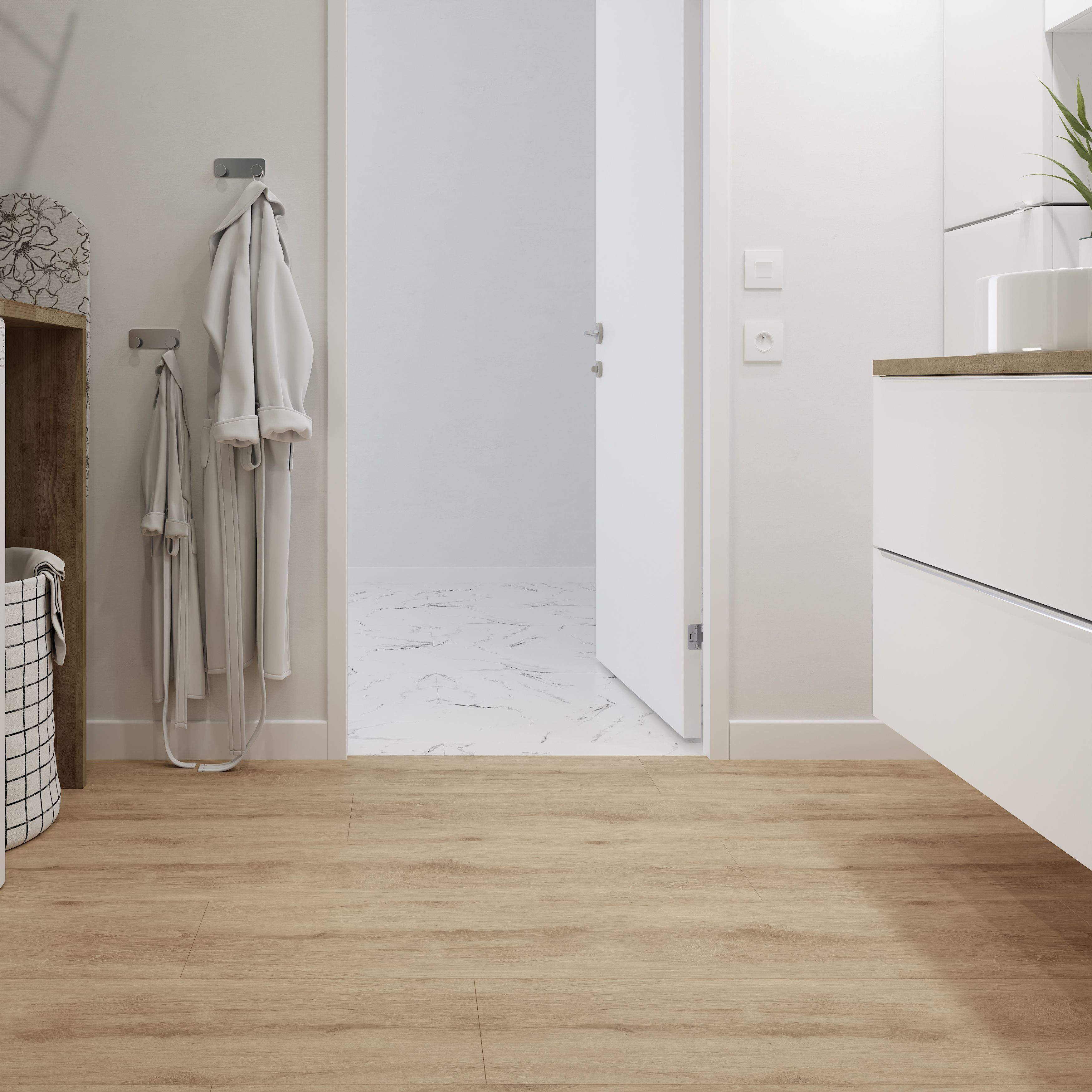 Lulea Natural Wood effect Laminate Flooring Sample