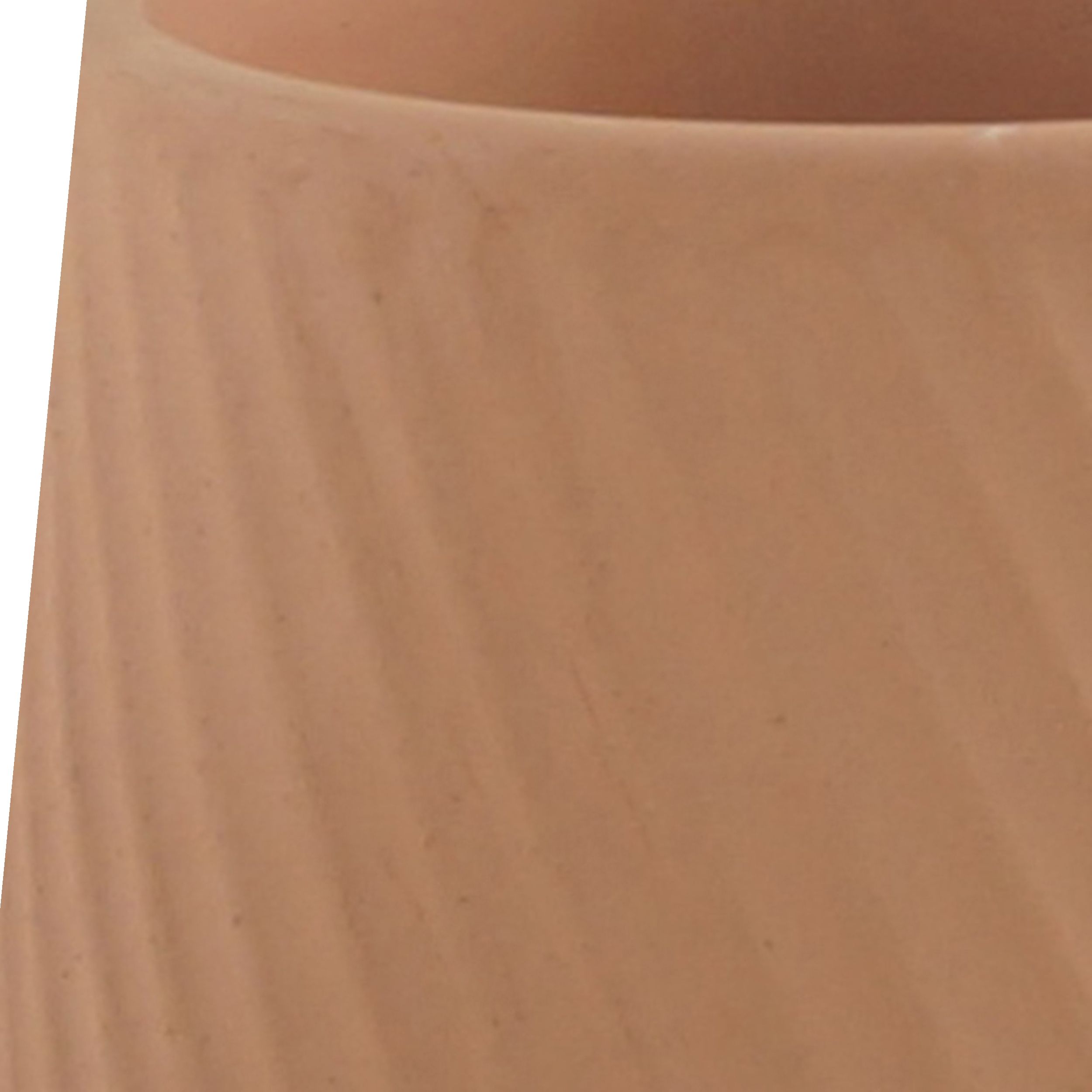 Lummi Natural Terracotta Slanting stripes Circular Plant pot (Dia)17cm