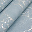 Lutece Paisley Blue Mica effect Paisley damask Textured Wallpaper