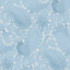 Lutece Paisley Blue Paisley damask Mica effect Textured Wallpaper
