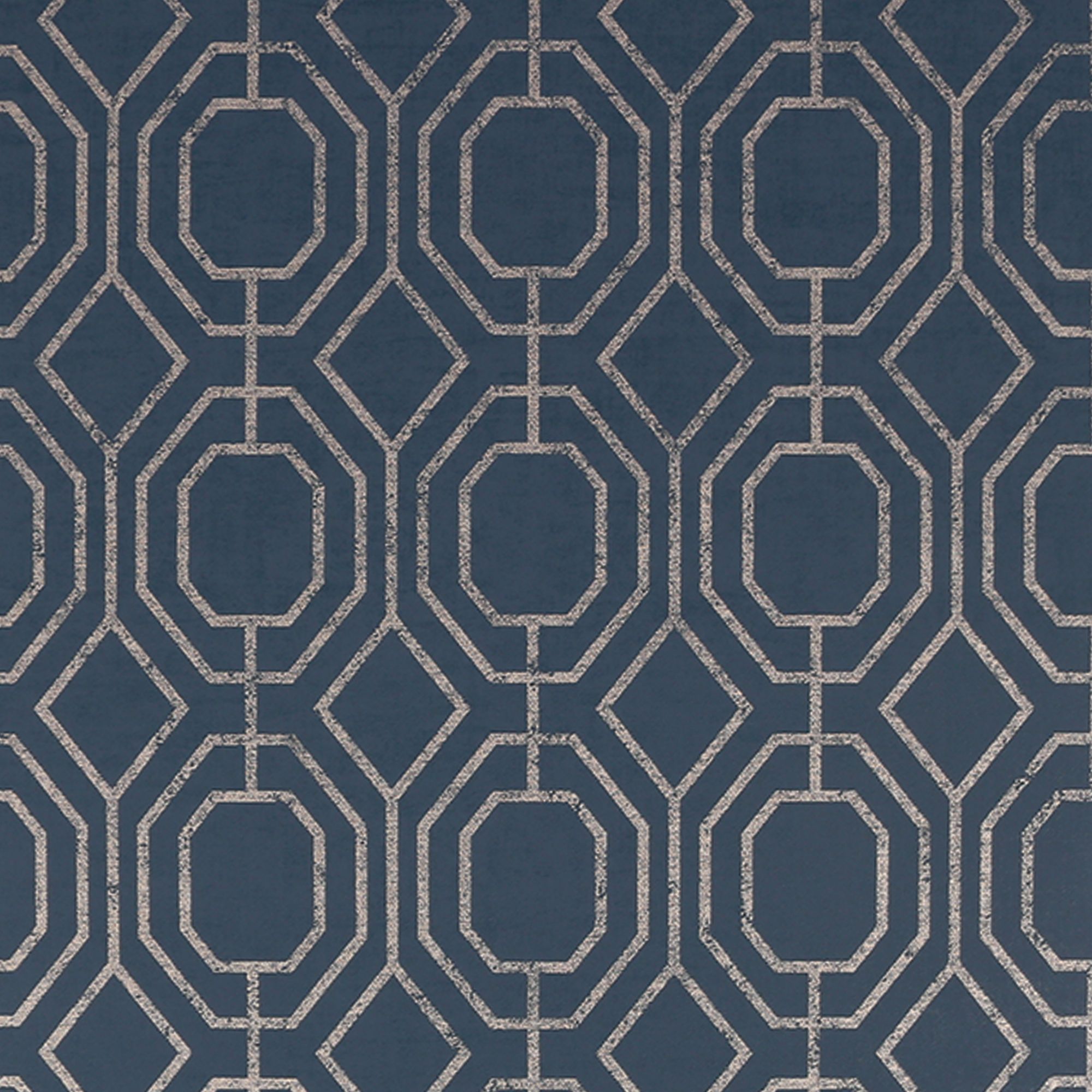 Luxe geo Navy Smooth Wallpaper Sample