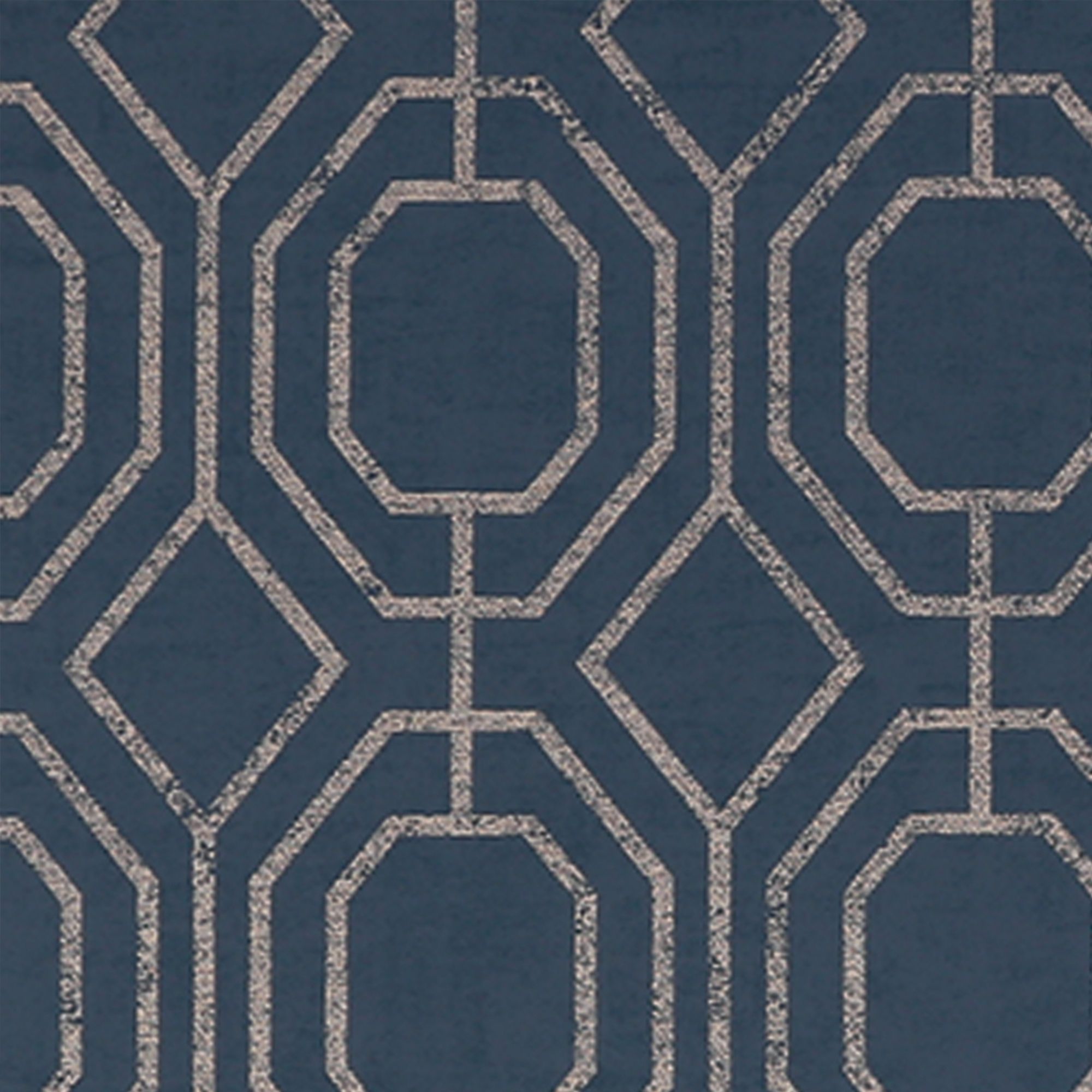 Luxe geo Navy Smooth Wallpaper Sample