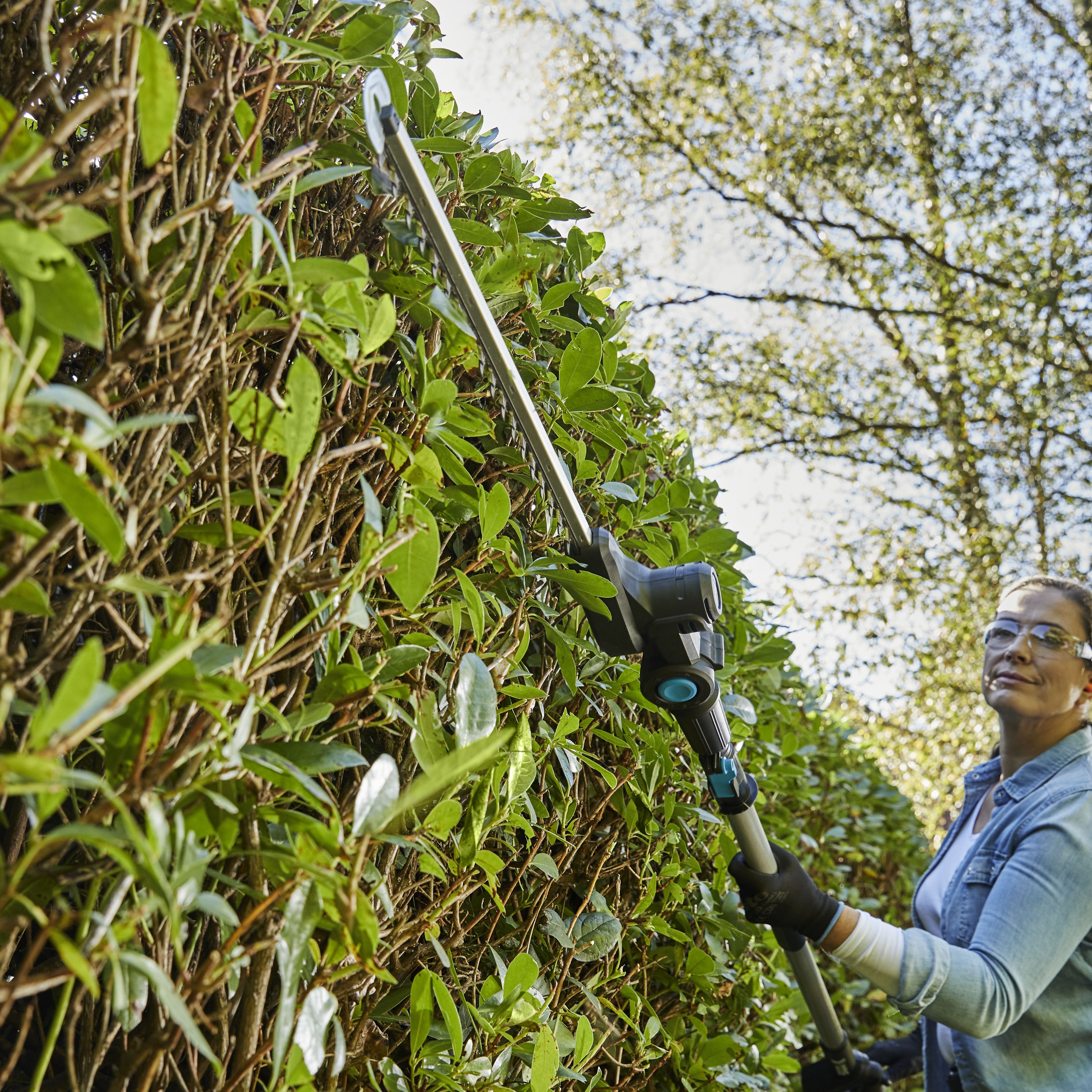 Erbauer cordless pole hedge trimmer store