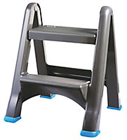 Mac Allister 2 tread Plastic Foldable Step stool (H)0.63m