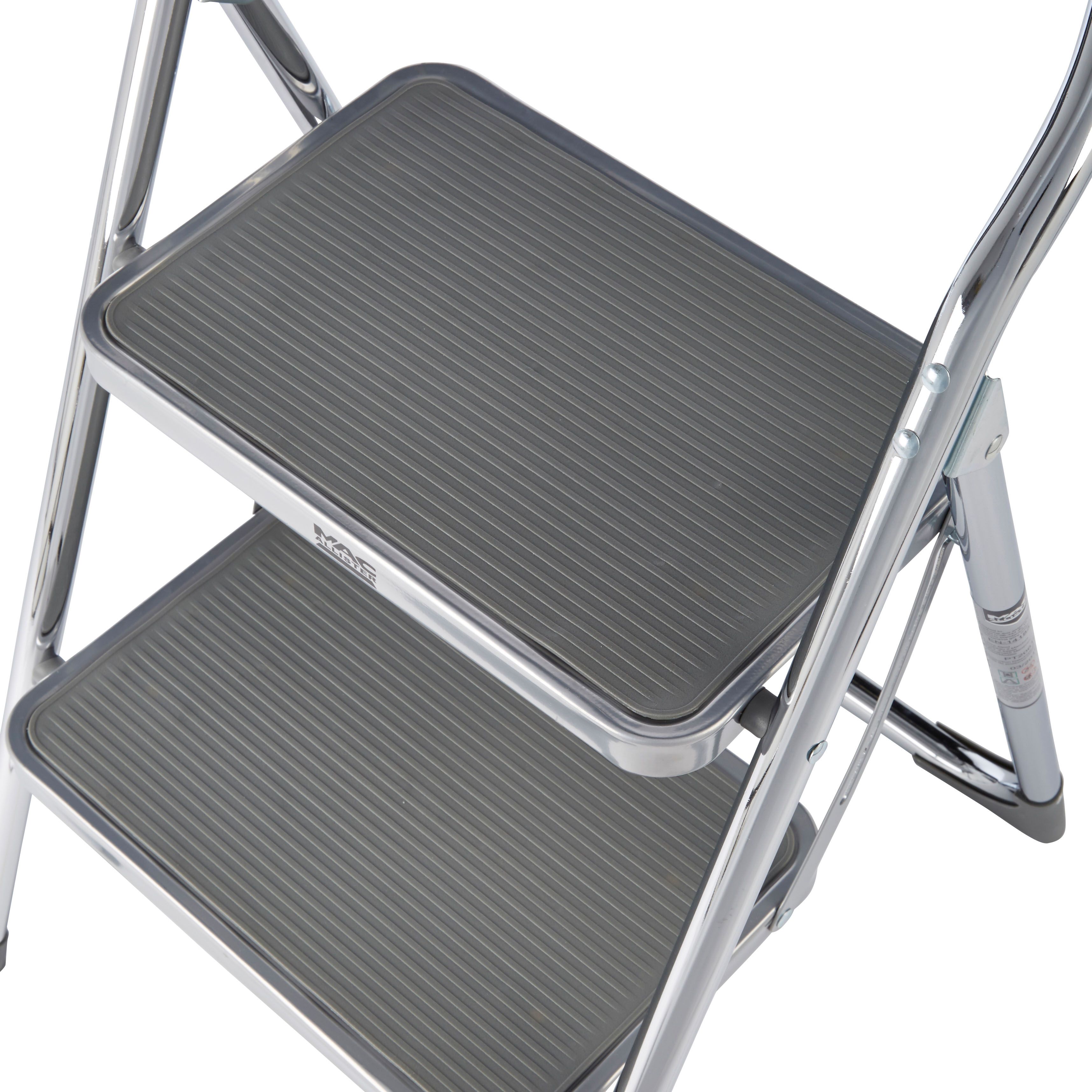 Mac Allister 2 tread Plastic steel Foldable Step stool H 0.85m