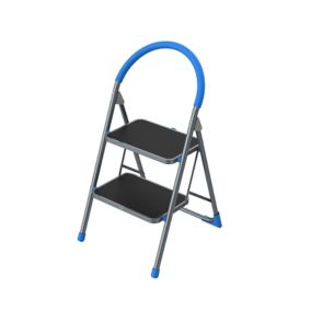Mac Allister 2 tread Plastic & steel Foldable Step stool (H)0.88m