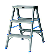Mac Allister 3 tread Aluminium Step Ladder (H)0.65m