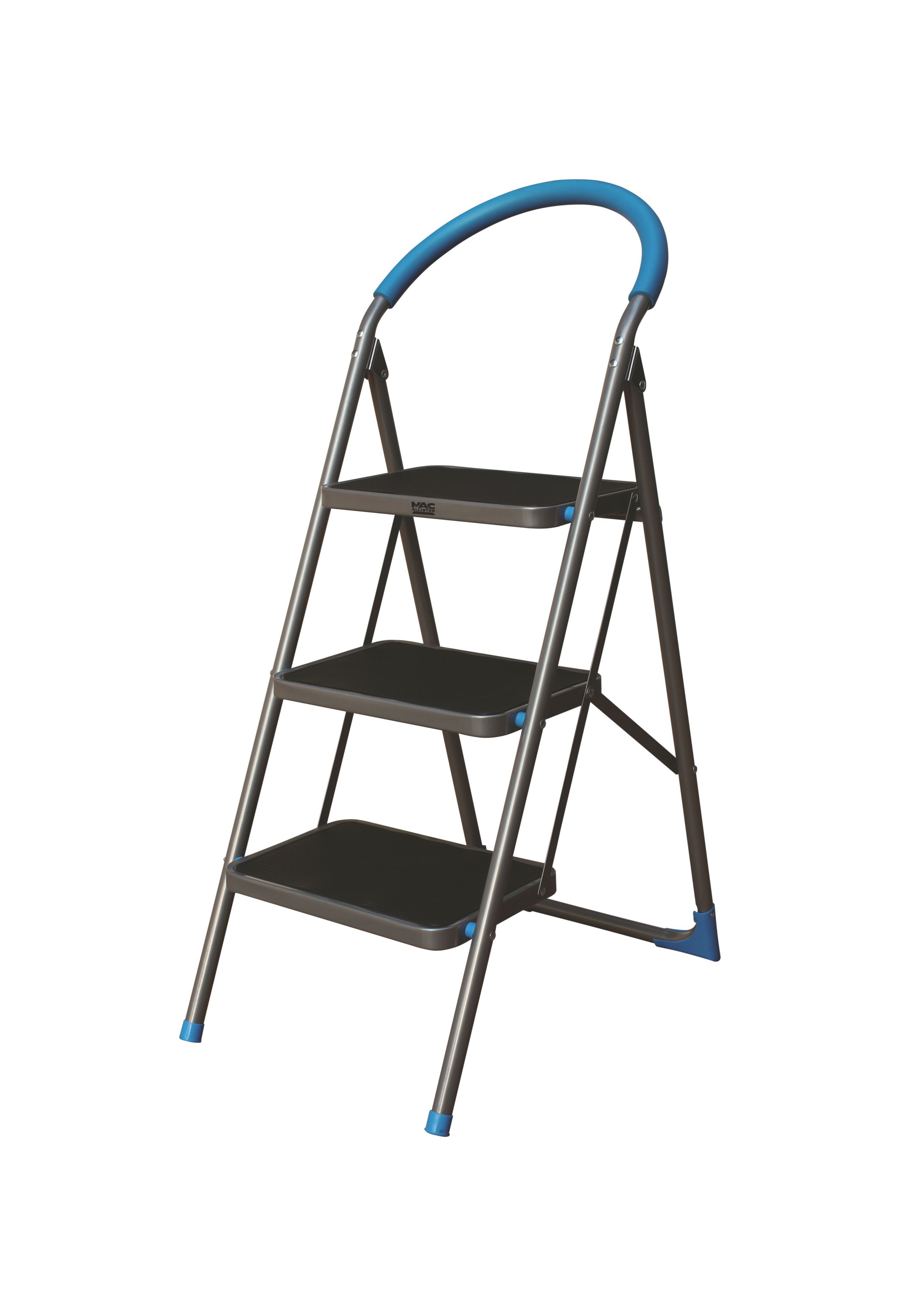 Mac Allister 3 tread Plastic steel Foldable Step stool H 1.12m Tradepoint