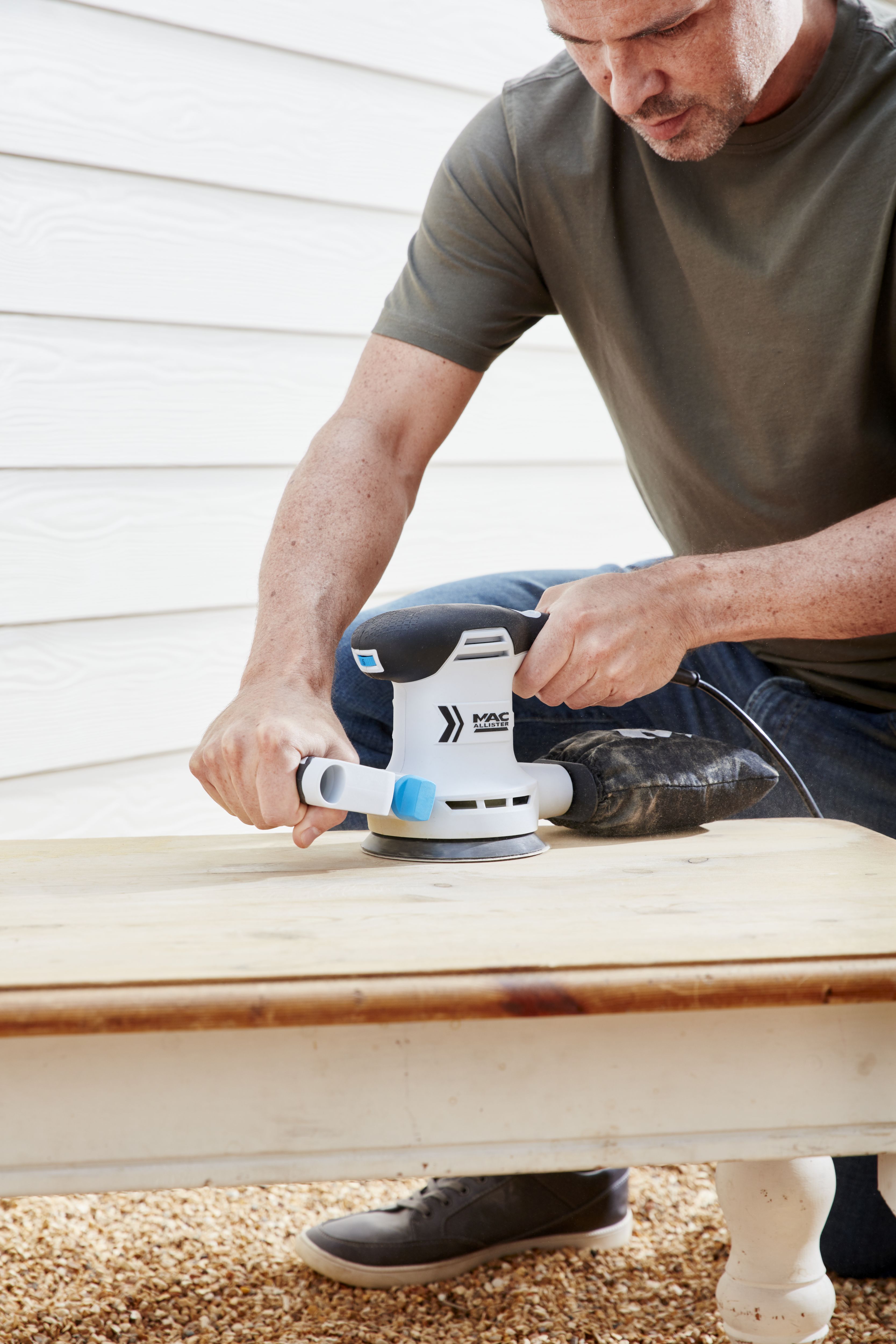 Mac allister meos300 125mm electric random orbit sander 240v sale