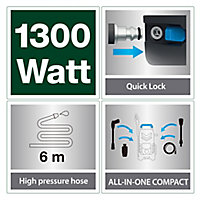 Mac Allister Corded Pressure washer 1.3kW
