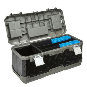 Mac Allister Metal & plastic 12 compartment Toolbox