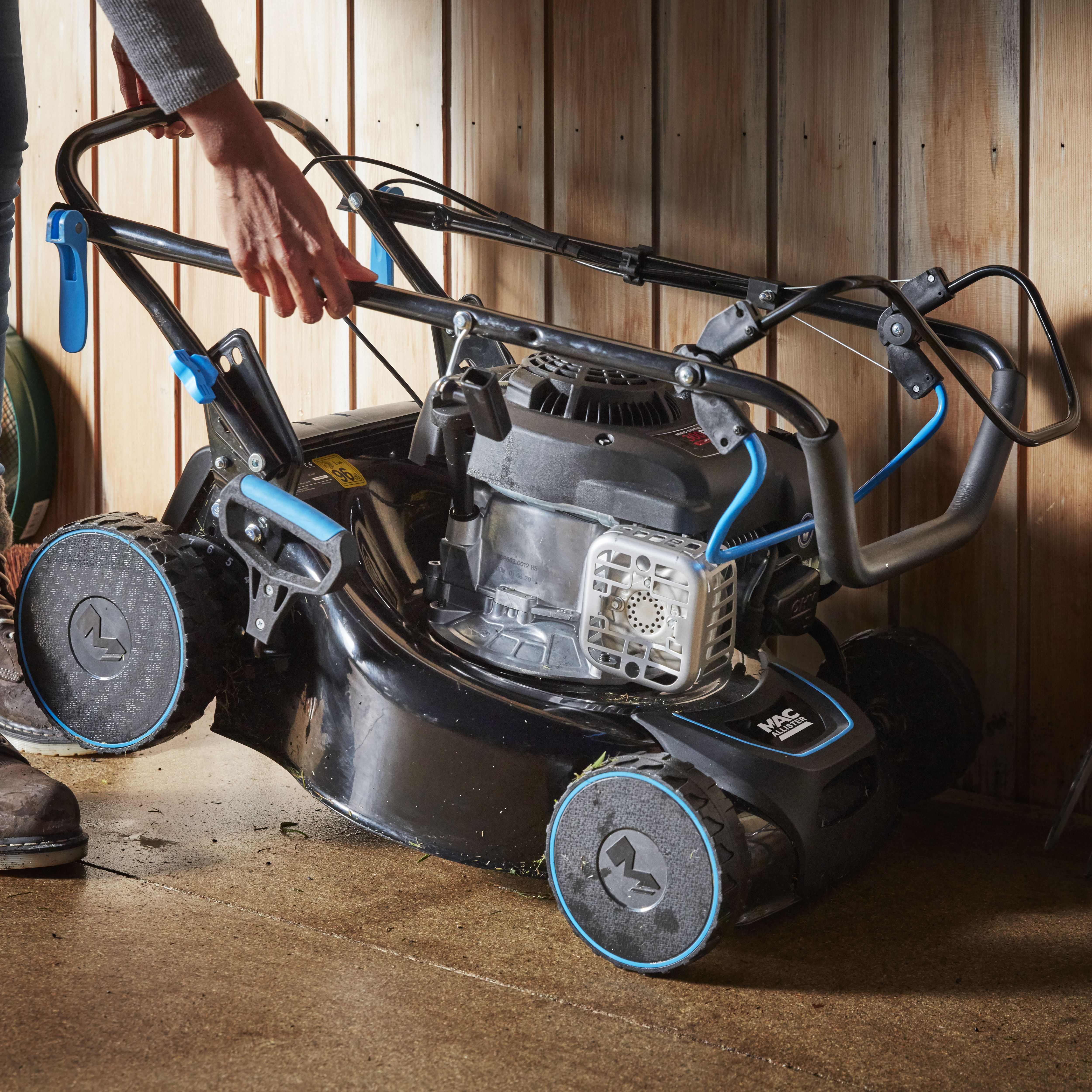 Mac allister mlmp450hp40 125cc petrol lawnmower discount