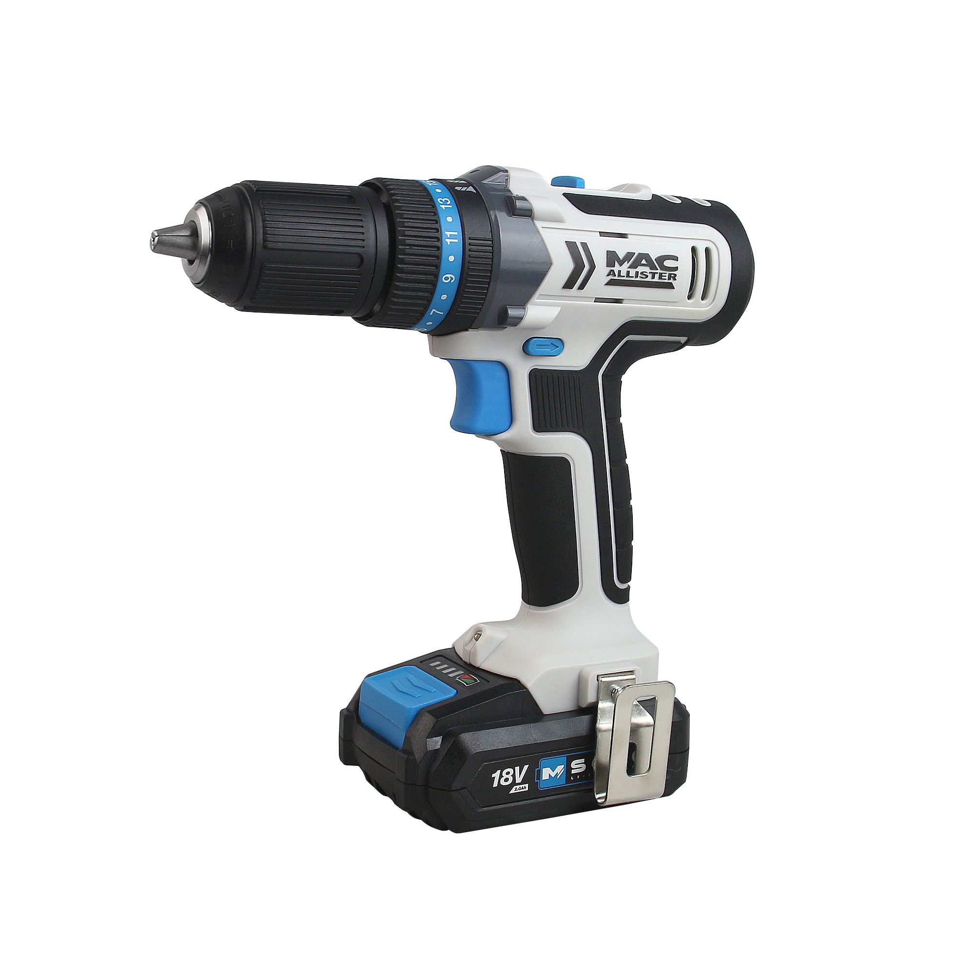 Mac Allister Solo 18V 1 x 2 Li-ion Brushed Cordless Combi drill MCD18-Li-2