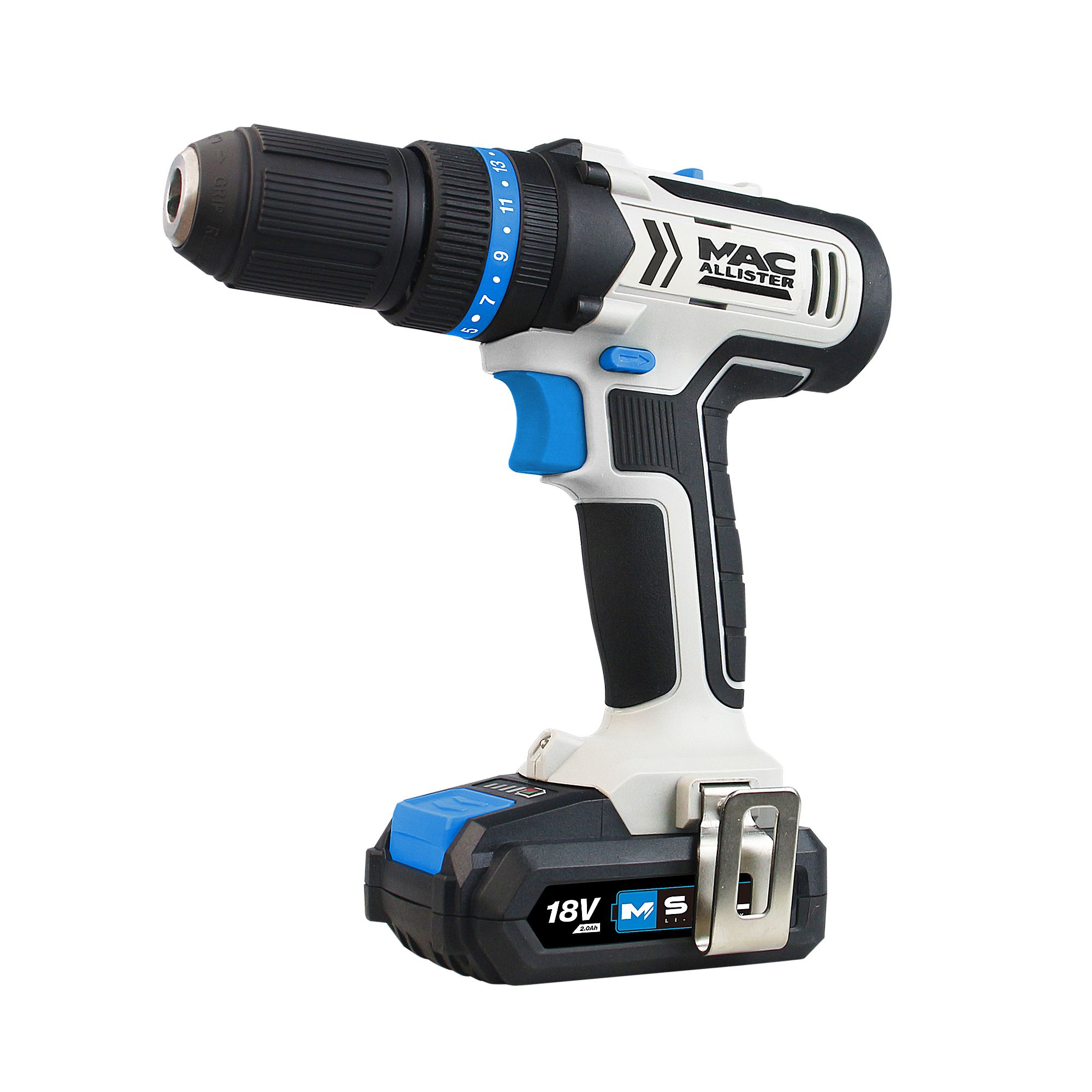 Mac Allister Solo 18V 2 x 2 Li-ion Brushed Cordless Combi drill MCD18-Li-2