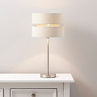 Madison Satin Chrome effect Incandescent Table lamp base