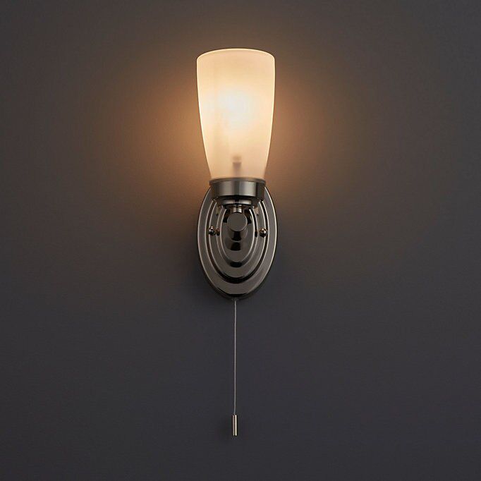 Bathroom wall light on sale with pull chain