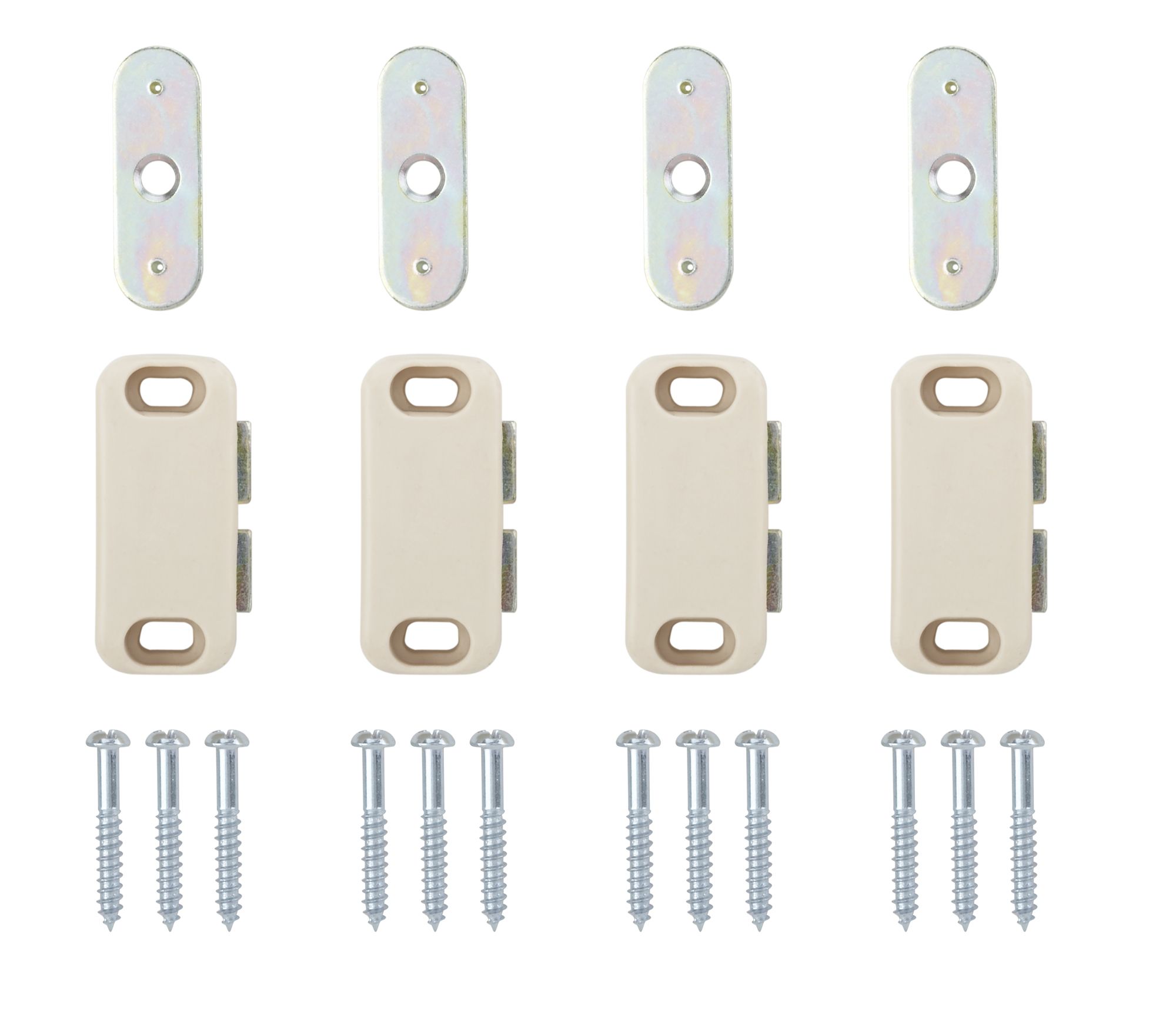 Magnolia Carbon steel Magnetic Cabinet catch, Pack of 12