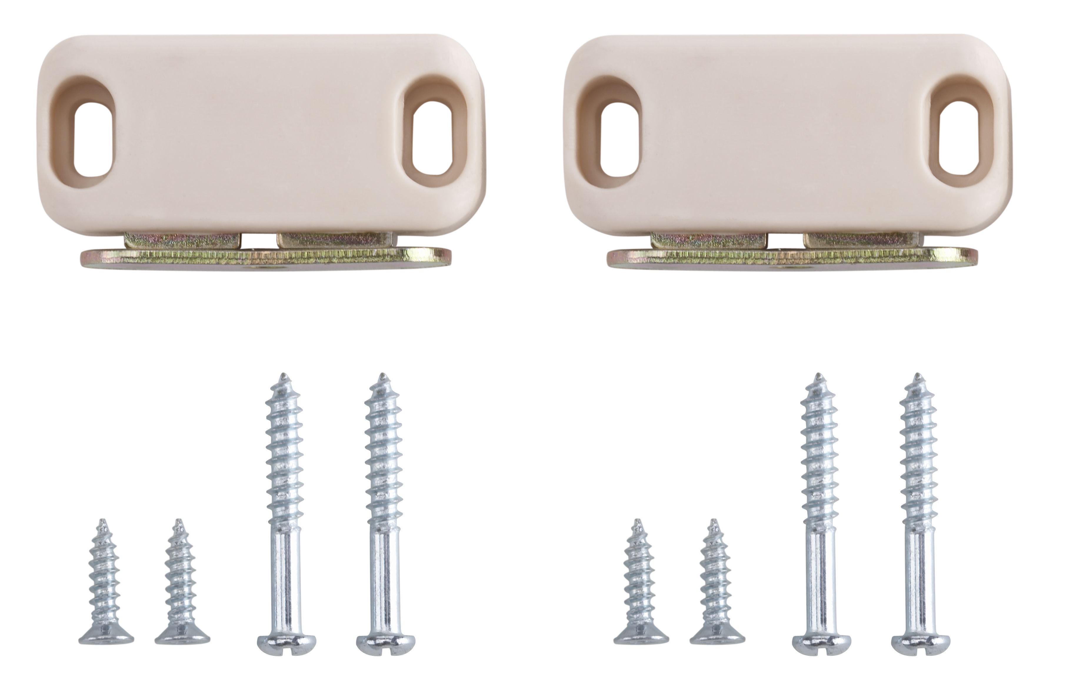 Magnolia Carbon steel Magnetic Cabinet catch, Pack of 2