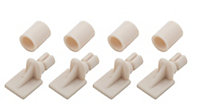 Magnolia Plastic Shelf support (L)26mm, Pack of 12