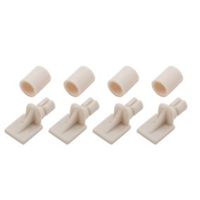 Magnolia Plastic Shelf support (L)26mm, Pack of 12