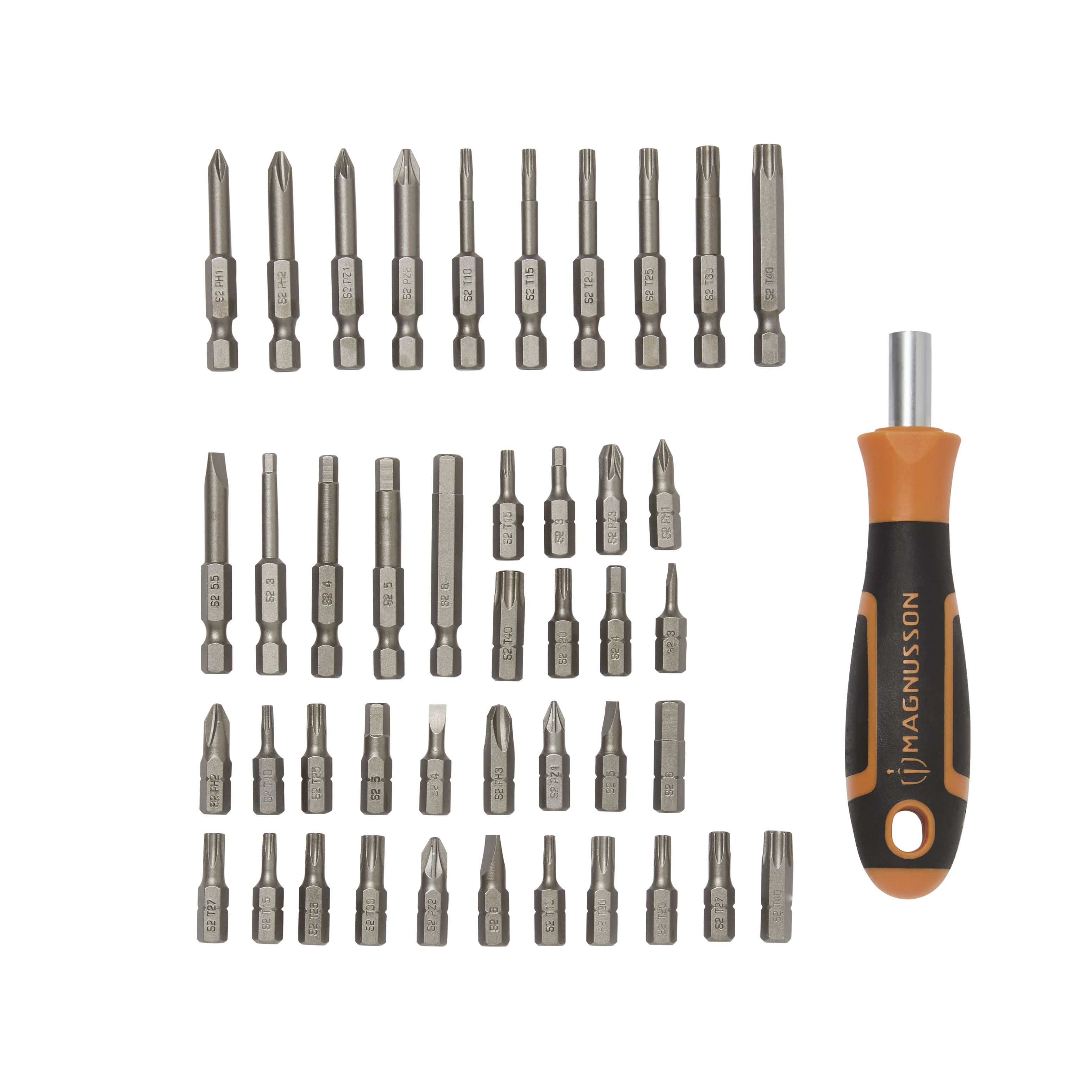 Magnusson ratchet screwdriver bit set 46 pieces discount