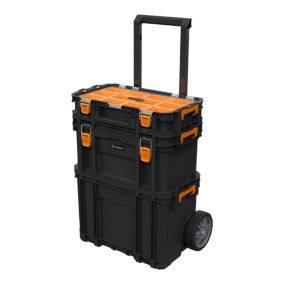 Magnusson Stakkur Plastic 10 compartment Tool case set (L)565mm (H)700mm
